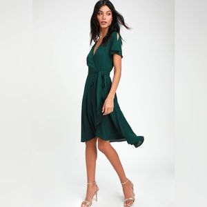 Lulus midi wrap dress